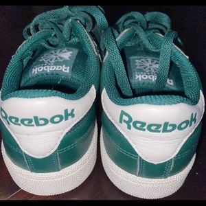 Green Reebok sneakers